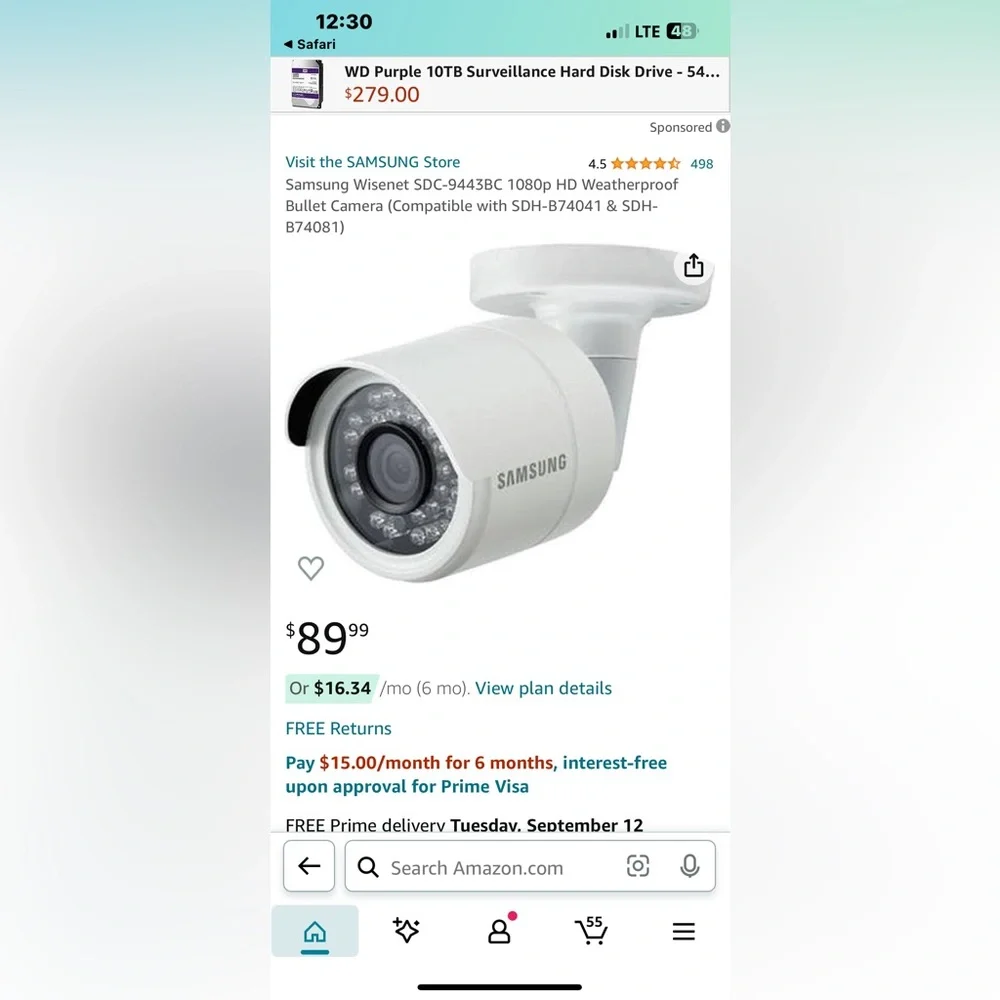 Samsung Digital Color Surveillance Camera